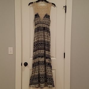 Crochet Back Maxi Dress